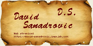 David Sanadrović vizit kartica